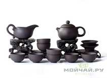 Набор посуды для чайной церемонии # 21273 чайник - 150 мл гундаобэй - 140 мл 8 пиал по 30 мл чайное сито